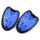 Swimming hand fins, paddling palms, used for swimming and paddling training for adults, silicone soft-sided hand fins, adjustable, beautiful and harmless, swimming equipment, blue L