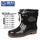 Reliable medium tube winter plus velvet men's rain boots anti-slip rubber shoes men's rain boots waterproof shoes overshoes 838 medium tube 42