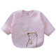 Dai Zhifu's newborn baby clothes in autumn and winter, warm cotton winter clothes in autumn and winter 0-3 months 1 newborn pure cotton top 24123 calf warm half back colored cotton light coffee (single piece package) 52 sizes, 5-10Jin [Jin equals 0.5 kg] baby (half back)