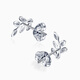 Pt.Charm platinum earrings for women pt950 platinum green branches literary style simple versatile personalized earrings cute gifts for girlfriends ready stock 1.8-1.9 grams a pair