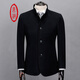 Ding Bronze Herrenjacke Herbst und Winterjacke Herren Wolljacke Top Slim Black Business Casual Stand Halsband Schnalle Schwarze Wolle 93,6% Kaschmir 4,2% 185