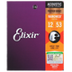 elixir 伊利克斯吉他弦16052民谣系列琴弦一套6根套弦木吉它弦镀膜防锈 16052磷铜超薄镀膜12-53