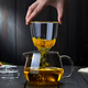 Shimiler heat-resistant glass teapot, one pot, two cups, teapot, master cup, tea water separation, office cup with filter, teapot, single pot (transparent)