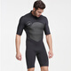 Men's thermal swimsuit short-sleeved one-piece thermal insulation cold-proof swimming 2MM thickened wetsuit winter swimming and snorkeling suit 1069 black L L120-135Jin Jin equals 0.5 kg
