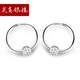 Zhizhen Yinlou 99 Pure Silver Earrings and Earrings for Girls, Fashionable Transfer Bead Earrings, Korean Style Earrings, Earrings, Silver Jewelry, One Pair of Frosted Bead Earrings + Free Pair of Earrings
