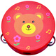 Internet boy Qibei children's Xinjiang dance props Orff professional percussion drummer rattle drum music kindergarten teachers use 14.5cm red bear