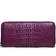 VTV V.V.BROWN Women's Wallet Crocodile Leather Clutch Wallet Women's Trendy Women's Hand Grab Gift Birthday Gift Purple