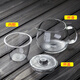 Shimiler heat-resistant glass teapot, one pot, two cups, teapot, master cup, tea water separation, office cup with filter, teapot, single pot (transparent)