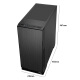 SAMA Black Hole Black Mid-Tower Computer Main Case Sound-absorbing and Noise-Reducing/Standardly Equipped with 3 Quiet Fans/Wide-body Hardware/Supports ATX Motherboard and Long Graphics Card/Blackened Backline