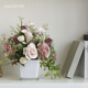 Wild style natural style mixed and match floral art simulation floral hotel living room coffee table decoration TV cabinet decoration counter decoration rose desktop flower AC828