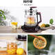 KAMJOVE Multifunctional Health Pot Household Insulation Tea Maker Full Glass Constant Temperature Waterproof Bird's Nest Stew Pot Teapot Flower and Fruit Teapot HT-810 Noble Purple 2L