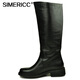 SIMERICC full leather military parade boots, one-foot military equestrian boots, men's motorcycle knight boots, genuine leather high tube boots 6629 black 41 (255mm)