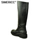 SIMERICC full leather military parade boots, one-foot military equestrian boots, men's motorcycle knight boots, genuine leather high tube boots 6629 black 41 (255mm)