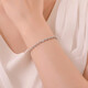 Yuan Shengfu's new PT950 fashionable hollow transfer ball platinum bracelet, fashionable women's versatile platinum bracelet, 6.38g, length 16.5-18.5cm adjustable