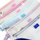 Bolsa de archivos engrosada de la cuadrícula transparente DOMI Impresionante y resistente al desgaste de la oficina e información del hogar Free Free Free Smooth Stationery Bag Drable Bottom 655/653 A4 Luz más grande Purple Purple