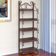 Wurmstil Badezimmerlagerregal bodenhaftes Badezimmer Waschbecken Rack Toilette und Küchenlagerregal Schicht Rack Z675 Z673-3 FODEN Kaffeefarbe