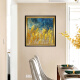 Reputation decorative painting can be customized European style entrance decorative painting abstract oil painting American aisle mural corridor hanging painting background wall painting 60*60 golden wheat field