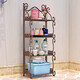 Wurmstil Badezimmerlagerregal bodenhaftes Badezimmer Waschbecken Rack Toilette und Küchenlagerregal Schicht Rack Z675 Z673-3 FODEN Kaffeefarbe