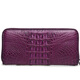 VTV V.V.BROWN Women's Wallet Crocodile Leather Clutch Wallet Women's Trendy Women's Hand Grab Gift Birthday Gift Purple