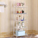 Wurmstil Badezimmerlagerregal bodenhaftes Badezimmer Waschbecken Rack Toilette und Küchenlagerregal Schicht Rack Z675 Z673-3 FODEN Kaffeefarbe