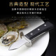 Fully suitable stainless steel oyster knife with black handle, thickened oyster opening knife, oyster scallop shell knife, clam prying device