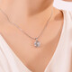 Yuan Shengfu's new PT950 high-quality fashionable shiny platinum flower pendant, versatile white gold necklace pendant, 1.49 grams (excluding necklace)