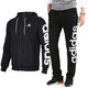 阿迪达斯 （adidas）男子速干健身运动套装 跑步训练服篮足球服短袖T恤透气短裤两件套 IB8151+JE6436/三条纹款 2XL/185