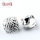 GsunG platinum PT950 faceted earring bracts new shiny platinum ear hooks PED018 need to be customized square ear bracts 3.22-3.25g