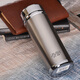 Fuguang Men's Thermal Cup Stainless Steel High-end Business Water Cup Large Capacity Office Tea Cup Car Gift Customization Natural Color 420ml - Gift Box [Free Engraving]