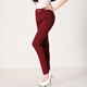 Hengyuanxiang pantalon décontracté pour femmes printemps, automne et hiver pantalon de couleur unie pantalon stretch-pied pantalon droit et à la mode et polyvalent pantalon crayon hyx3271-18 Bourgogne 26 (1,9 pieds de taille)