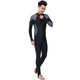 Zailu men's wetsuit thin swimsuit plus size snorkeling wetsuit for teenagers sun protection surfing long-sleeved one-piece swimsuit black gray + large frame swimming goggles XL XL one size fits all
