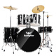 Bullfighter Drum Set (Bullfighter) Erwachsener Anfänger Kinderprofessioneller Jazz-Schlagzeug-Percussion-Instrument Black 5 Drum 4 Becken (verbessertes Ölhaut-Drum-Gesicht)