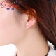 Demi [New Year's gift] freshwater pearl earrings pearl earrings about 7mm steamed bread round glare pearl earrings