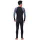 Zailu men's wetsuit thin swimsuit plus size snorkeling wetsuit for teenagers sun protection surfing long-sleeved one-piece swimsuit black gray + large frame swimming goggles XL XL one size fits all