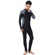 Zailu men's wetsuit thin swimsuit plus size snorkeling wetsuit for teenagers sun protection surfing long-sleeved one-piece swimsuit black gray + large frame swimming goggles XL XL one size fits all