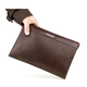Sept Wolves Men's Men's Hands Full Cuir Clatest Brand Hands Sac à main Simple Pure Top Couche Cow Hide Multifonction Cuir souple Soft Taille 28,0 * 18,0 * 6,5 cm