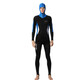 HiSEA new long-sleeved one-piece wetsuit for men, quick-drying suit, snorkeling suit, surfing suit, beach jellyfish suit, swim suit, dark blue hooded M