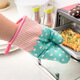 DOLO colorful thickened high temperature resistant gloves, thermal insulation, non-slip and anti-scalding, special gloves for kitchen microwave oven, price of 2 pieces, No. 2 ordinary powder (2 pieces)