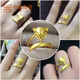 Zhongxin Jewelry Gold Fox Ring for Men and Women Japanese and Korean Trendy Personalized Pure Gold Open Index Finger Ring Fashion Little Finger Tail Ring Jewelry Fox Ring Ready Stock 4.63g