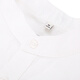 [70% new] INTERIGHT Cotton and linen small stand collar men's casual long-sleeved shirt white L size