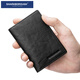 Sharkborough genuine pickup bag men's short genuine leather driver's license card holder anti-degaussing thin multi-card slot wallet casual Korean version upgraded version can hold driver's license