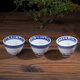 LICHENLICHEN Jingdezhen ceramic tea cup wine glass water cup blue and white exquisite porcelain old-fashioned 80ml thickened two-cylinder cup 1 piece