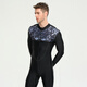XUANHAI one-piece swimsuit men's long-sleeved trousers full-body sun protection quick-drying surfing and drifting wetsuit men's swimsuit suit camouflage black XL