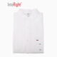 [70% new] INTERIGHT Cotton and linen small stand collar men's casual long-sleeved shirt white L size