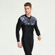 XUANHAI one-piece swimsuit men's long-sleeved trousers full-body sun protection quick-drying surfing and drifting wetsuit men's swimsuit suit camouflage black XL