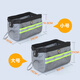 FASITE tool bag small storage bag small portable portable double-layer thickened hardware parts stationery wash bag tool bag Oxford cloth electrician bag portable silver small 9 inch 24*13*16.5 cm
