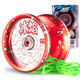 Audi Double Diamond (AULDEY) Yo-Yo Firepower Young King Yoyo Boy Toys Outdoor Sports Fingertip Yo-Yo High-end Metal Fancy Ball-Ice Flame Red