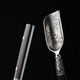 Yanghua Jinge Damascus steel tea spoon pattern steel solid wood handle tea spoon tea tea shovel tea ceremony accessories six gentlemen Damascus purple sandalwood handle tea spoon