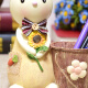 Man Senxin's creative cute cartoon pen holder piggy bank student bedroom desk decoration classmate teacher school gift pastoral rabbit girl sunflower style