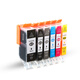 Tianse 825 Tintenpatronen, geeignet für Canon Canon825 825PGBK IP4880 IX6580 Tintenpatrone MX898 CLI826 Blue-250 Seiten